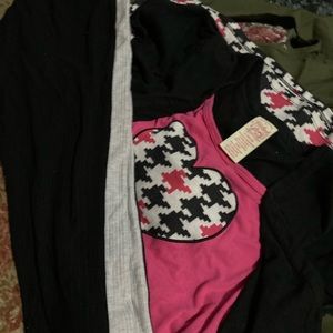 Pink & black girls size L 10-12 dress